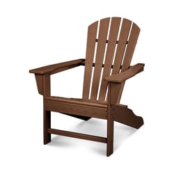 POLYWOOD Brown HDPE Frame Adirondack Armchair