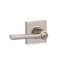 Schlage F Series Latitude/Collins Satin Nickel Privacy Lever Right or Left Handed