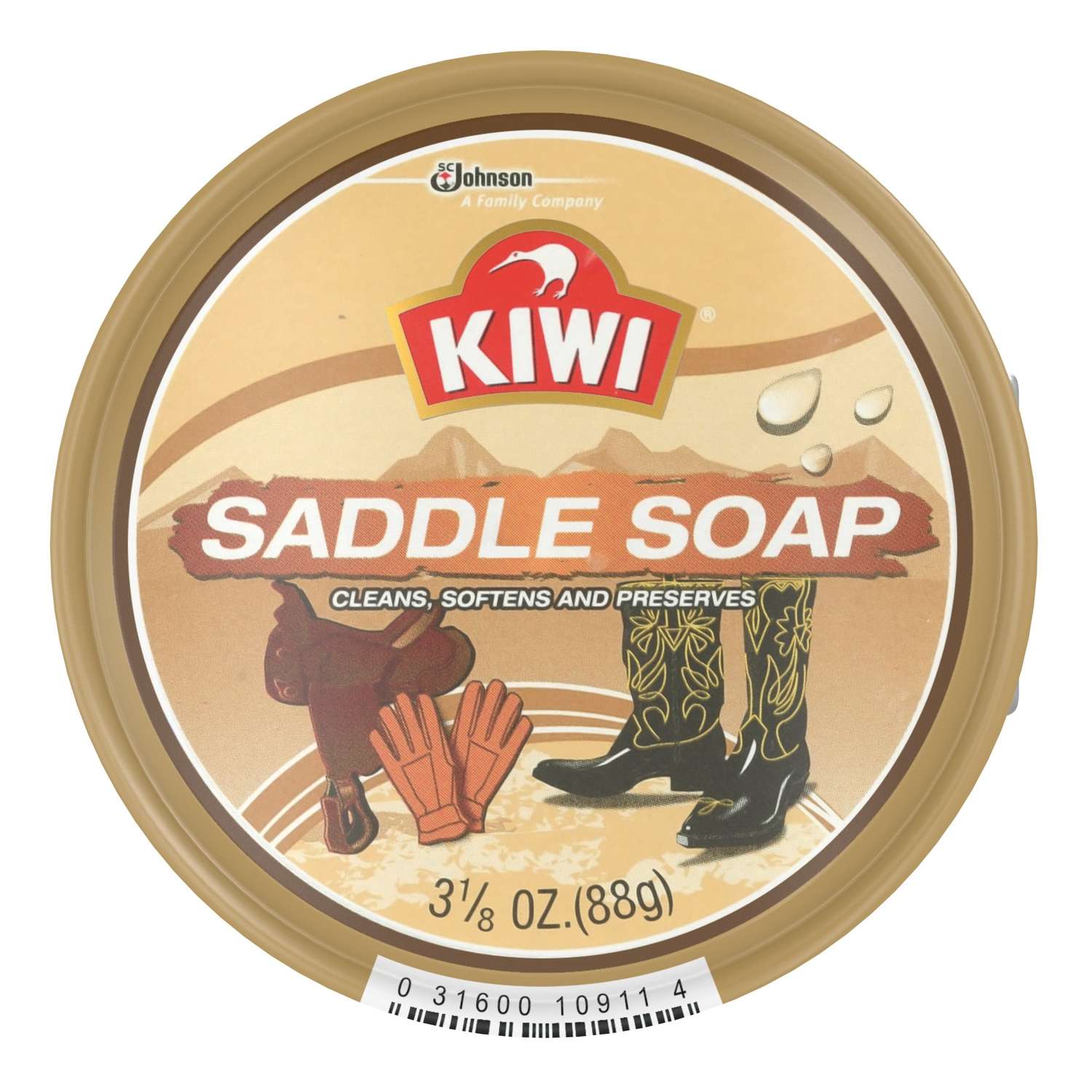 Kiwi Saddle Soap 3.125 Ounce