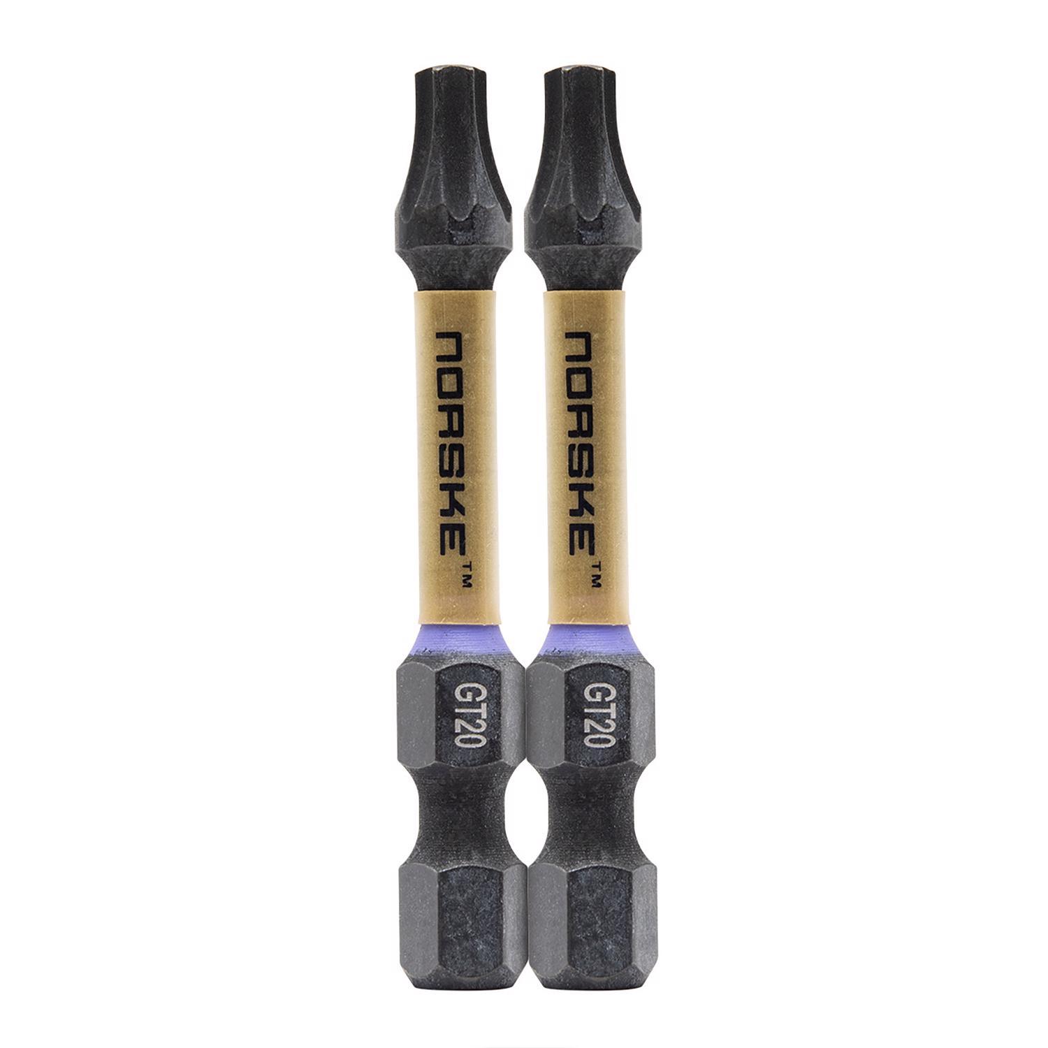 Norske Star T20 X 2 in. L Impact Torsion Bit S2 Tool Steel 2
