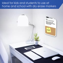 Bazic Products 8.5 in. H X 11 in. W Screw-Mounted Dry Erase/Cork Board Combo
