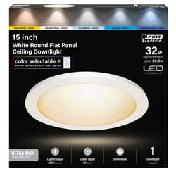 Feit EDGELIT 1 in. H X 15 in. W X 15 in. L White LED Flat Panel Light Fixture