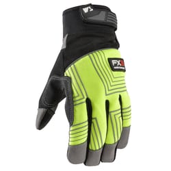 Wells Lamont FX3 Men's Indoor/Outdoor Hi-Viz Work Gloves Black/Yellow XL 1 pair