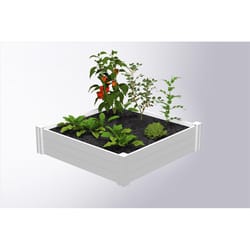 Vita 11 in. H X 48.13 in. W X 48.13 in. D Vinyl Classic Garden Bed White