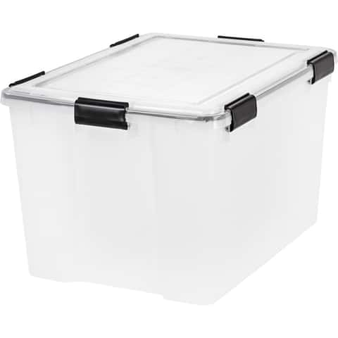 IRIS Weatherpro 46 qt Clear Storage Box 11.75 in. H X 15.75 in