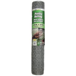 YardGard 24 in. H X 50 ft. L Galvanized Steel Poultry Netting Silver