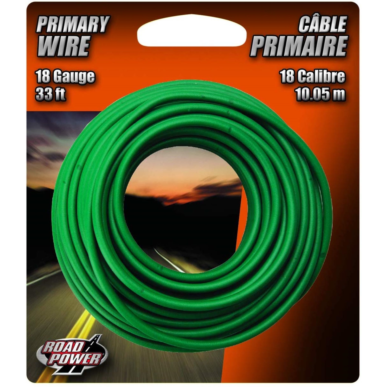 thumbnail image 2 of ACDC 16 AWG Primary Wire – Green With Yellow Stripe, 25 FT Stranded Copper, Made In USA 2 of 4