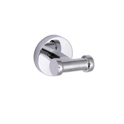 Huntington Brass Euro 1.9 in. W X 2.6 in. L Chrome Silver Robe Hook