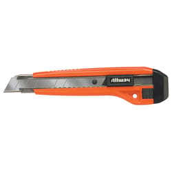 Allway Deluxe 6-3/8 in. Snap-Off Utility Knife Orange 1 pk