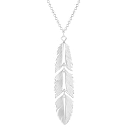 Montana Silversmiths Women's Freedom Feather Silver Necklace Water Resistant