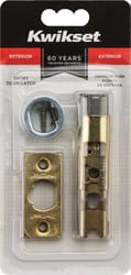 Kwikset Bright Brass Gold Steel Entry Latch 1 pk