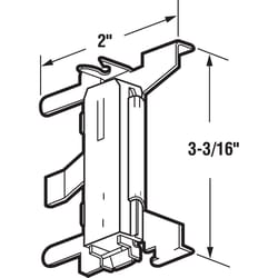 Prime-Line 0.5 in. D X 2 in. L Zinc-Plated Multicolored Plastic Door Guide 1 pk