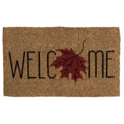 Entryways 18 in. W X 30 in. L Natural Maple Welcome Coir Door Mat