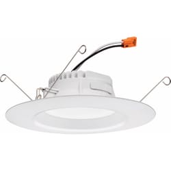 Juno Matte White 4.95 in. W Plastic LED Recessed Downlight 10.2 W