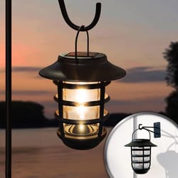 Classy Caps Black Solar Powered 0.3 W LED Hanging Light 1 pk