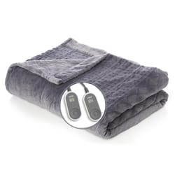 Pure Enrichment PureRelief Heated Blanket 10 settings Gray 100 in. W X 90 in. L