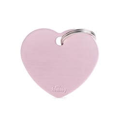 MyFamily Basic Pink Heart Aluminum Dog Pet Tags Large