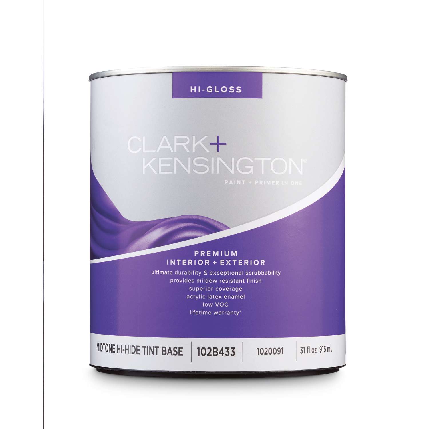 Clark+Kensington Hi-Gloss Tint Base Midtone Hi-Hide Base Acrylic Latex ...