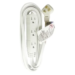 Ace Indoor 12 ft. L White Extension Cord 16/3 STP-3