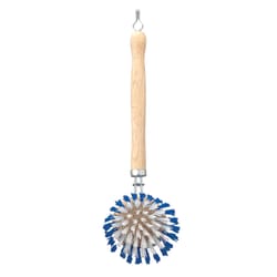 Harold Import Brown/Blue Nylon/Wood Medium Veggie/Dish Brush