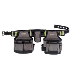 Bucket Boss 14 pocket Polyester Tool Belt Gray 52 in.
