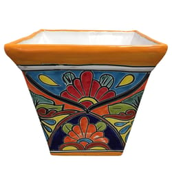 Avera Products Talavera 10 in. H X 10 in. W Ceramic Talavera Planter Multicolored