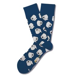 Two Left Feet Unisex On A Roll M/L Socks Navy