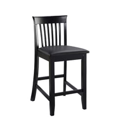 Linon Home Decor Black Polyurethane Fowler Barstool 37 in.