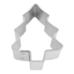 R&M International Corp 1 in. W X 2 in. L Mini Christmas Tree Cookie Cutter Silver 1 pc