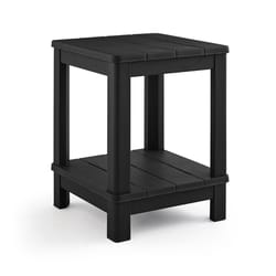 Keter Graphite Black Square Resin Adirondack Side Table