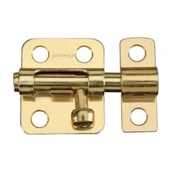 National Hardware Brass-Plated Gold Steel Window Bolt 2 in. L 1 pk