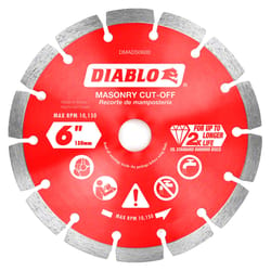 Diablo 6 in. D X 7/8 in. Diamond Masonry Cut-Off Disc 1 pk