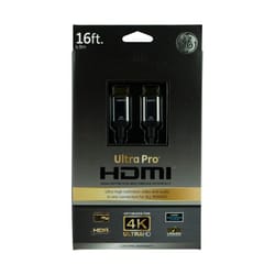GE UltraPro 16 ft. L HDMI Cable With Ethernet 3.5 mm