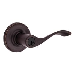 Kwikset SmartKey Security Wave Venetian Bronze Entry Door Knob KW1 1-3/4 in.