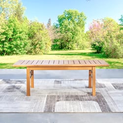 Azen Rayna Honey Light Brown Rectangular Wood Patio Table