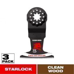 Diablo Starlock 2-1/2 in. W Bi-Metal Curved Contact Edge Oscillating Blade Clean Wood 3 pk