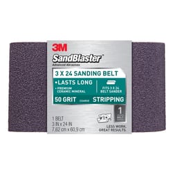 3M Sandblaster 24 in. L X 3 in. W Ceramic Sanding Belt 50 Grit Coarse 1 pk