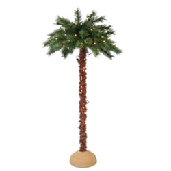 Puleo International 4 ft. Slim Incandescent 150 ct Artificial Palm Tree