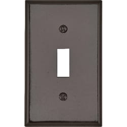 Leviton Brown 1 gang Thermoset Plastic Toggle Wall Plate 1 pk