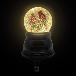 Lin-Con Marketing Omega Bright Designs LED Snowglobe Stocking Holder 7.2 in.