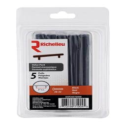 Richelieu Contemporary Cabinet Pull 3 in. Matte Black 5 pk