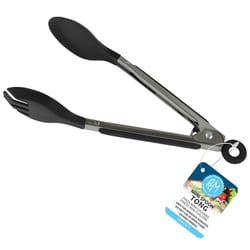R&M International Corp International Corp Black/Gray Nylon/Stainless Steel Mini Spoon Tong