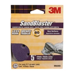 3M 5 in. Ceramic Blend Hook and Loop Sanding Disc 80 Grit Medium 10 pk