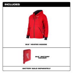 Milwaukee M12 XXL Long Sleeve Men's Hooded Heated Hoodie Black/Red