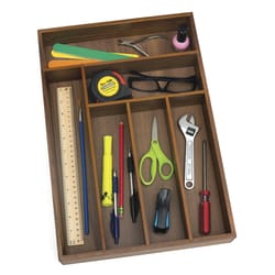 Lipper International 2.5 in. H X 11.75 in. W X 17.5 in. D Acacia Wood Silverware Tray