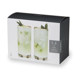 Viski Meridian 15 oz Clear Crystal Highball Glass