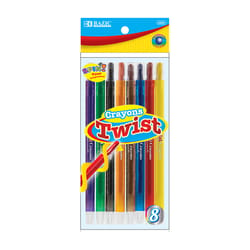 Bazic Products Assorted Color Twistable Crayons 8 pk