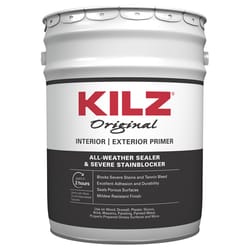 KILZ Original Interior/Exterior White Flat Oil-Based Alkyd Oil Primer 5 gal