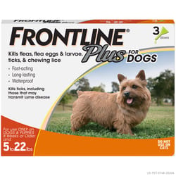 Frontline Plus Liquid Dog Flea and Tick Drops 9.8% Fibronil, 8.8% (S)-methoprene 0.02 oz