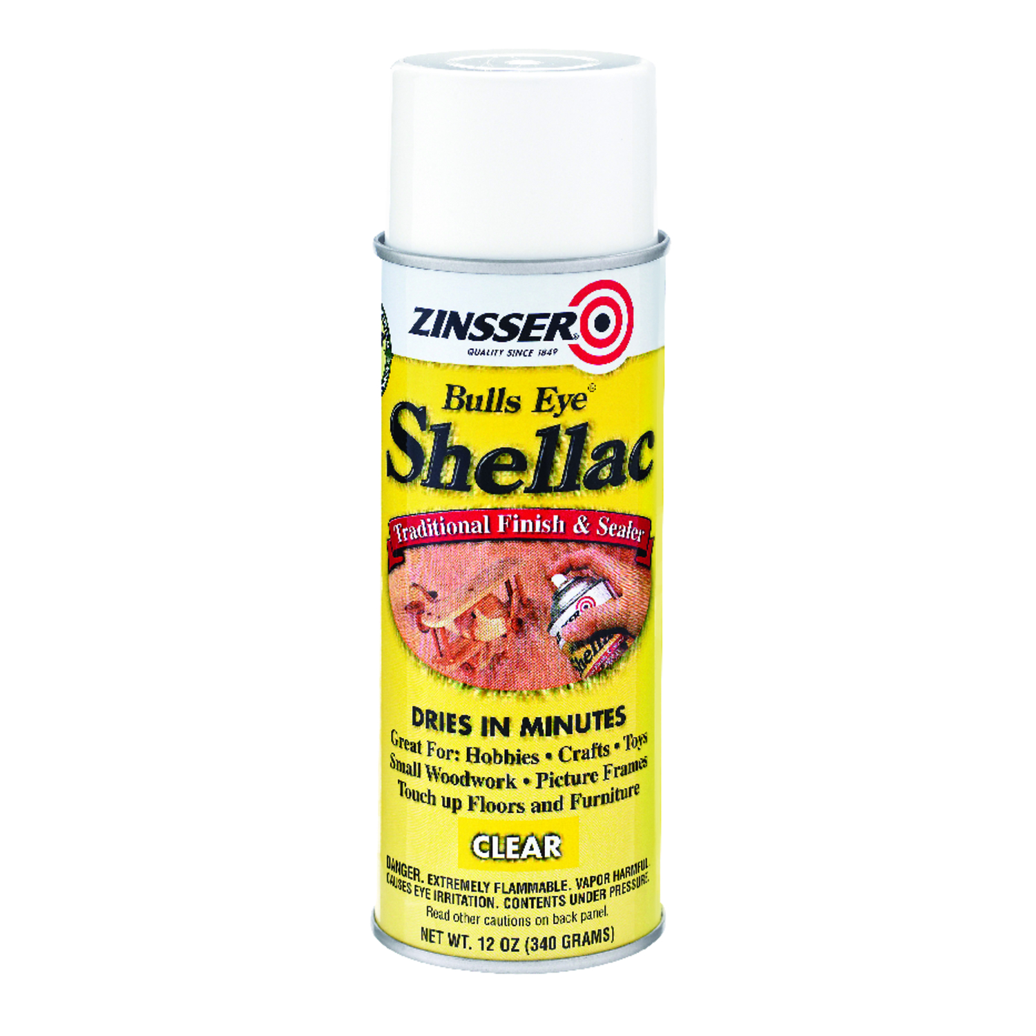 Zinsser Bulls Eye Semi-Gloss Clear Shellac-Based Shellac Finish and ...